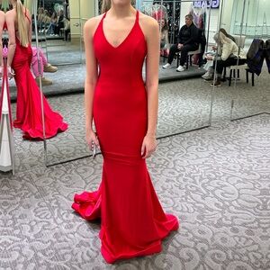 Elegant Red Evening Gown